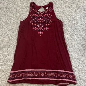 Maroon floral dress